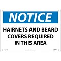 Notice Signs; Hairnets And Beard Covers Required In This Area, 10X14, Rigid Plastic
