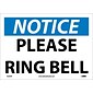 Notice Labels; Please Ring Bell, 10" x 14", Adhesive Vinyl