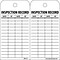 Accident Prevention Tags; Inspection Record, 6 x 3, Unrip Vinyl, 25/Pack