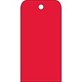Accident Prevention Tags; Red Blank, 6X3, .015 Mil Unrip Vinyl, 25 Pk