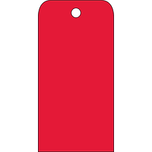 Accident Prevention Tags; Red Blank, 6X3, .015 Mil Unrip Vinyl, 25 Pk