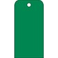Accident Prevention Tags; Green Blank, 6X3, .015 Mil Unrip Vinyl, 25 Pk