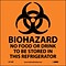 Biohazard No Food Or Drink . . .(Graphic); 4X4, Adhesive Vinyl, Labels sold in 5/Pk