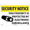 Security Notice Signs; This Property Is Protected By Electronic Surveillance, 14X20, .040 Aluminum