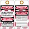 Lockout Tags; Danger, Do Not Operate Equipment Lock Out, Bilingual, 6 x 3, Unrip Vinyl, 25/Pack