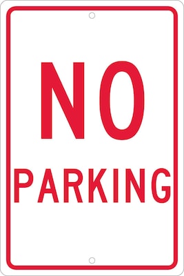Parking Signs; No Parking, 18X12, .063 Aluminum
