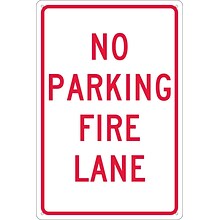 National Marker Reflective No Parking Fire Lane Parking Sign, 18 x 12, Aluminum (TM3G)