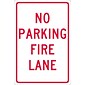 National Marker Reflective "No Parking Fire Lane" Parking Sign, 18" x 12", Aluminum (TM3G)