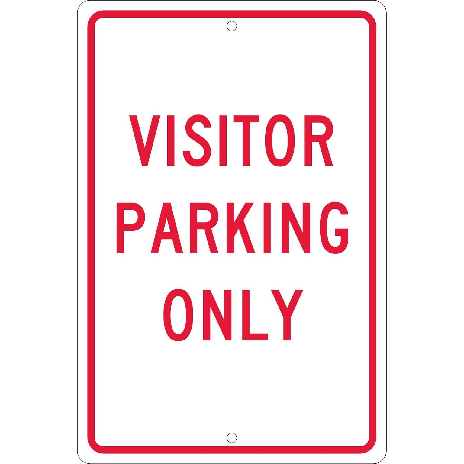 National Marker Reflective Visitor Parking Only Parking Sign, 18 x 12, Aluminum (TM7H)