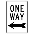 Directional Signs; One Way (With Left Arrow), 18X12, .040 Aluminum
