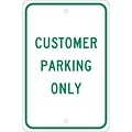 National Marker Reflective Customer Parking Only Parking Sign, 18 x 12, Aluminum (TM51J)