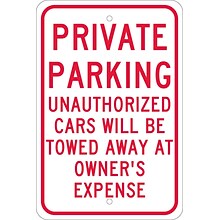 National Marker Reflective Private Parking Unauthorized Cars Will Be Towed Away At Owners Expense