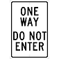 National Marker Reflective "One Way Do Not Enter" Regulatory Traffic Sign, 18" x 12", Aluminum (TM73H)