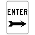 Directional Signs; Enter (With Right Arrow), 18X12, .040 Aluminum
