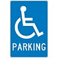 National Marker "Handicapped Parking" Parking Sign, 18" x 12", Aluminum (TM94G)