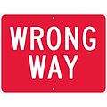 Directional Signs; Wrong Way, 24X18, .080 Hip Ref Aluminum