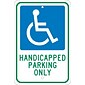 National Marker Reflective "Handicapped Parking Only" Parking Sign, 18" x 12", Aluminum (TM145J)