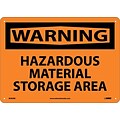 Warning Sign; Hazardous Material Storage Area, 10X14, Rigid Plastic