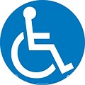 Floor Signs; Walk On, Handicapped Symbol, 17 Dia, Ps Vinyl