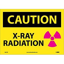 Caution Labels; X-Ray Radiation, Graphic, 10 x 14, Adhesive Vinyl