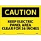 Caution Labels; Keep Electric Panel Area Clear For 36 Inches, 10X14, Adhesive Vinyl