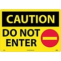 Caution Signs; Do Not Enter, Graphic, 14X20, Rigid Plastic