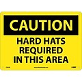 Caution Signs; Hard Hats Required In This Area, 10X14, .040 Aluminum