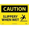 Caution Signs; Slippery When Wet, Graphic, 10X14, .040 Aluminum