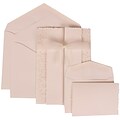 JAM Paper® Wedding Invitation Combo Sets, 1 Sm 1 Lg, White Cards, Ivory Ribbon, Crystal Lined Envelopes, 150/pack (303324740)