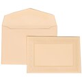JAM Paper® Wedding Invitation Set, Small, 3 3/8 x 4 3/4, Ivory with Ivory Envelopes and Ivory Border Bow, 100/pack (304724666)