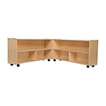 Wood Designs™ Contender™ 23 1/4H Assembled Mobile Folding Versatile Storage Unit W/Casters, Birch
