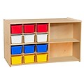 Wood Designs™ Contender™ Double Mobile Storage With 25 Assorted Trays, Birch