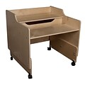 Wood Designs™ Contender™ Fully Assembled Mobile Computer Desk, Birch