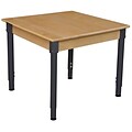 Wood Designs™ 30 Square Hardwood Birch Activity Table With 18-26 Adjustable Legs, Natural