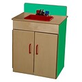 Wood Designs™ Dramatic Play Plywood Sink, Green Apple
