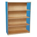 Wood Designs™ Storage 48(H) Fully Assembled Plywood Bookshelf, Blueberry