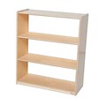 Wood Designs™ Storage 42(H) Fully Assembled Plywood Bookshelf W/Acrylic Back, Birch