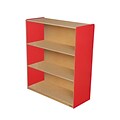 Wood Designs™ Storage 42(H) Fully Assembled Plywood Bookshelf, Strawberry Red