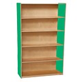 Wood Designs™ Storage 60(H) Fully Assembled Plywood Bookshelf, Green Apple