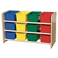 Wood Designs™ See-All Storage With 12 Assorted Trays, Birch