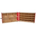 Wood Designs™ 30H Half and Half Tray Folding Storage Without Trays, Birch