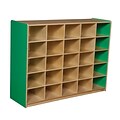 Wood Designs™ 25 Cubby Storage Cabinet Without Trays, Green Apple