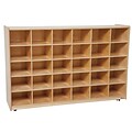 Wood Designs™ 30 Cubby Storage Cabinet Without Trays, Birch