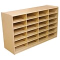 Wood Designs™ 24 - 3 Letter Tray Storage Unit Without Trays, Birch