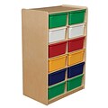 Wood Designs™ 12 - 5 Letter Tray Storage Unit With 12 Assorted Trays, Birch