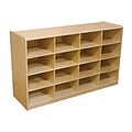 Wood Designs™ 16 - 5 Letter Tray Storage Unit Without Trays, Birch