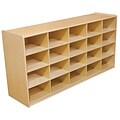 Wood Designs™ 20 - 5 Letter Tray Storage Unit Without Trays, Birch