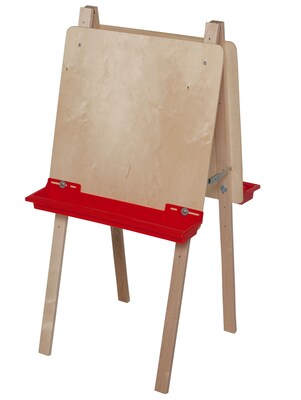 Wood Designs™ Art Double Adjustable Easel With Plywood, Birch