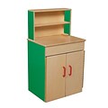 Wood Designs™ Dramatic Play Plywood Classic Deluxe Hutch, Green Apple
