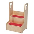 Wood Designs™ Tot Furniture Polyurethane Step-Up-N-Wash With Red Treads, Birch